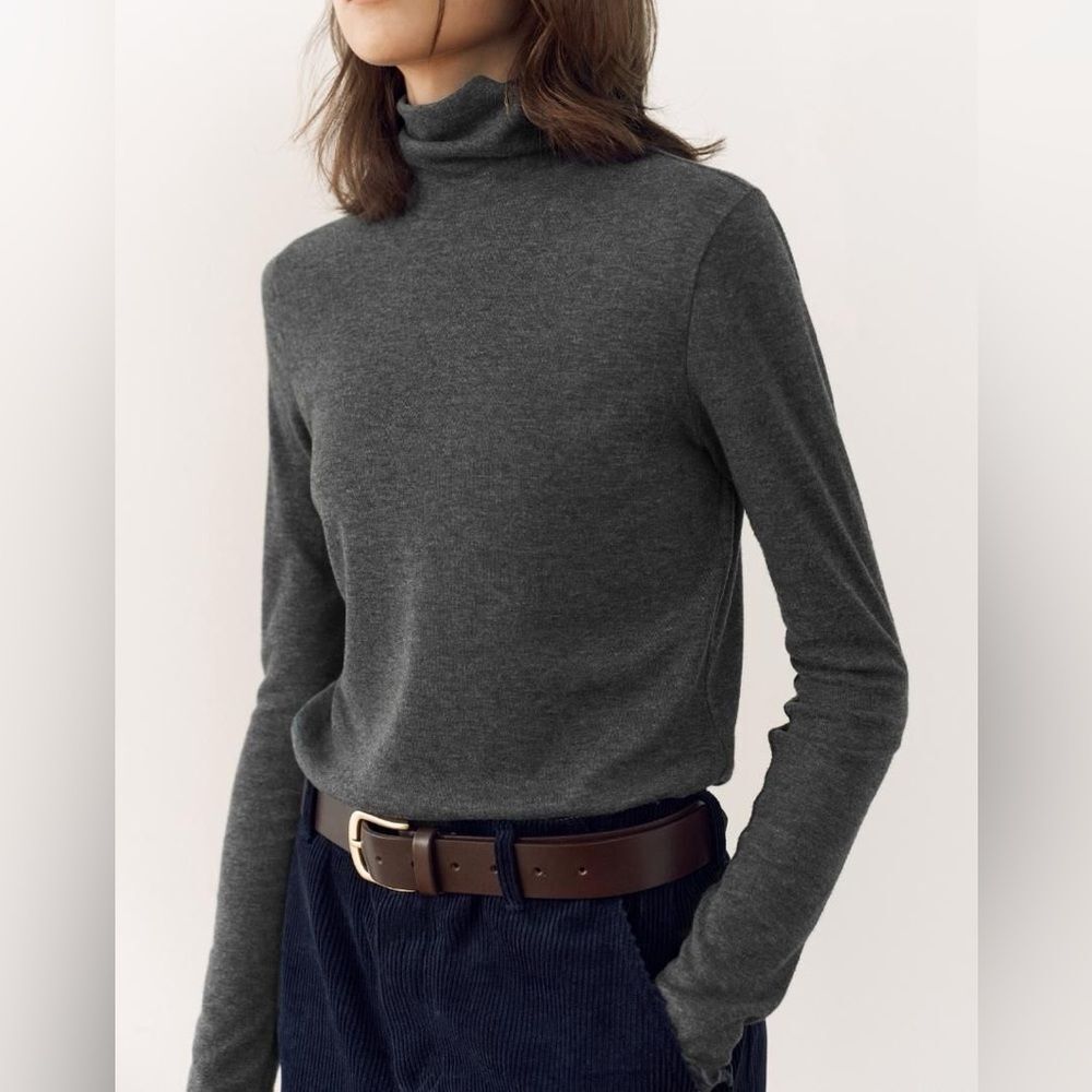Pendleton 100% Cotton Dark Green Mockneck Long Cabin Gorpcore butter mom Top
